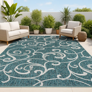Maribel Traditional Classic All-Over Scroll Area Rug